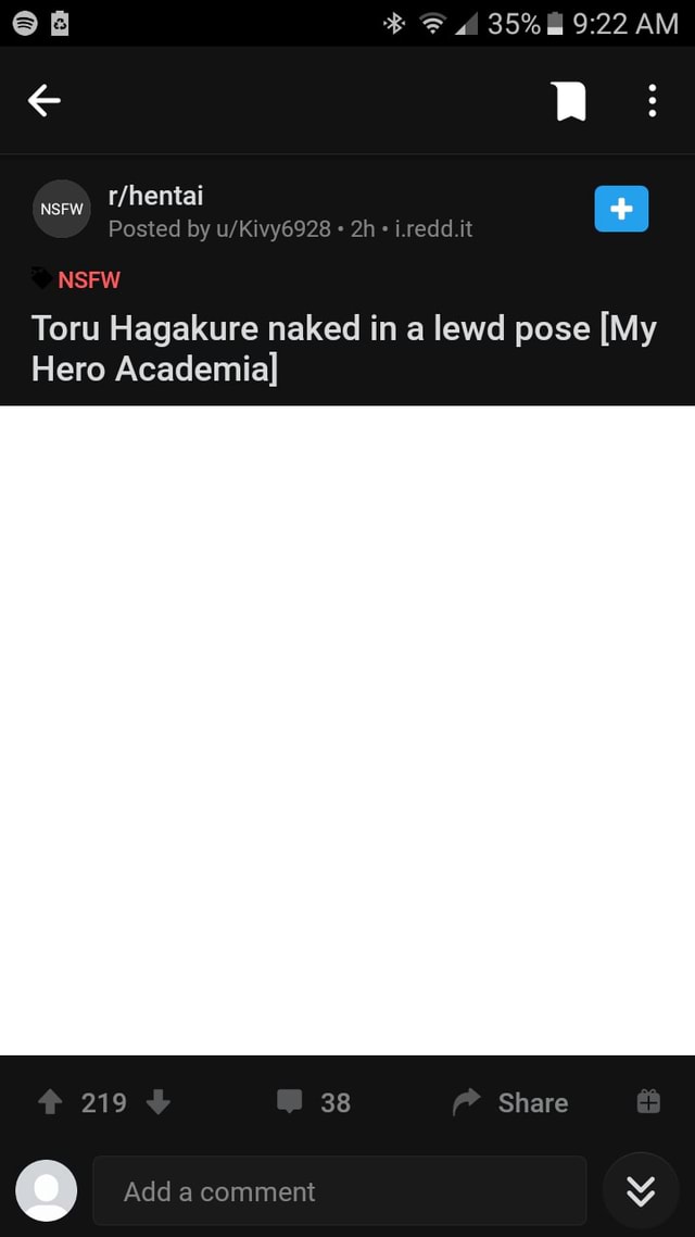 AM NSFW NSFW Toru Hagakure Naked In A Lewd Pose My Hero Academia IFunny