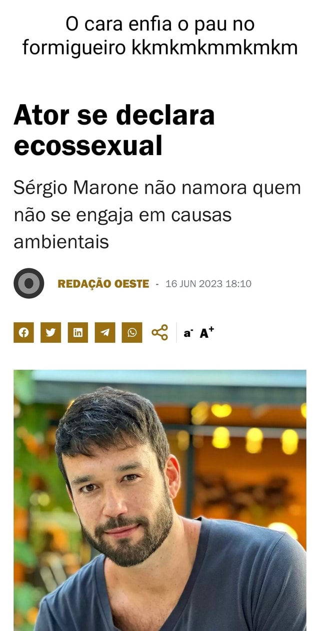 O Cara Enfia O Pau No Formigueiro Kkmkmkmmkmkm Ator Se Declara