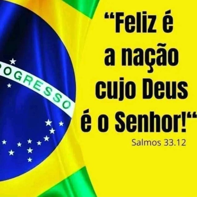 Feliz a nação cujo Deus ê o Senhor Salmos 33 12