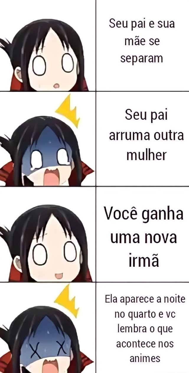 Seu pai e sua mãe se separam Seu pai arruma outra mulher Você ganha uma