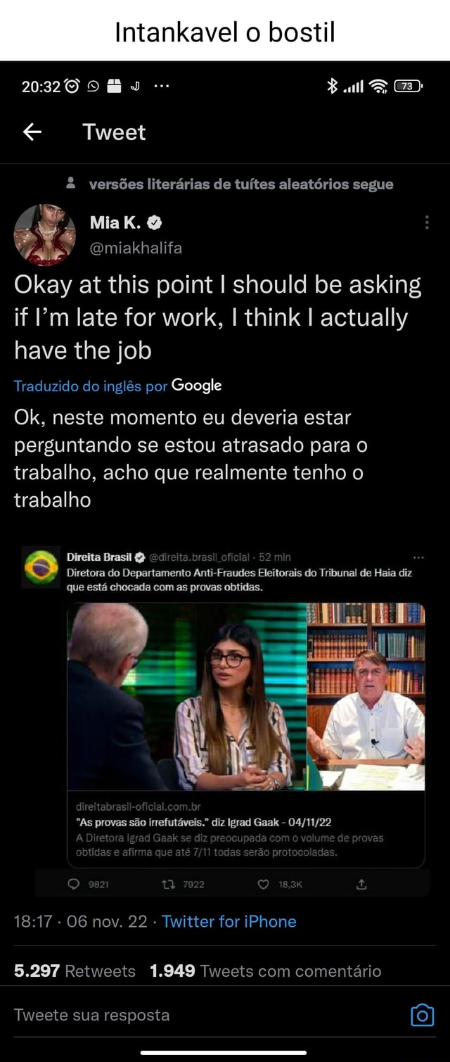 Intankavel o bostil Tweet versões literárias de tuítes aleatórios