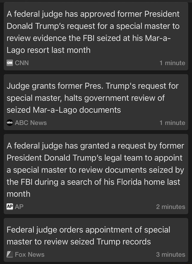 A Federal Judge Has Approved Former President Donald Trump S Request