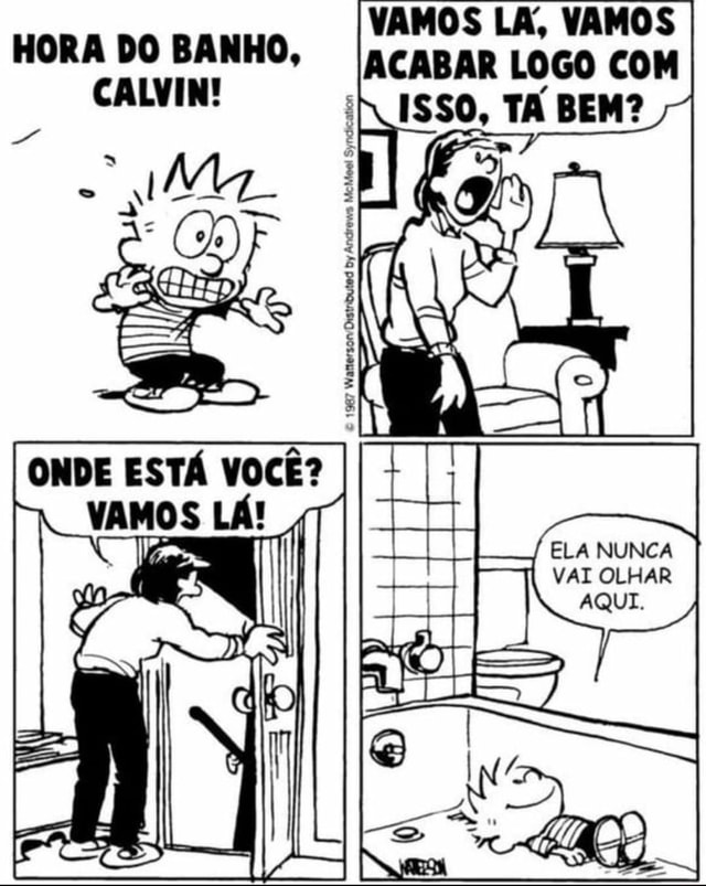 Vamos La Vamos Hora Do Banho Calvin Acabar Logo Calvin Nisso