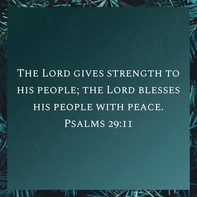 Sa The Lord Gives Strength To His People The Lord Blesses His