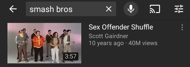 Smash Bros Sex Offender Shuffle Scott Gairdner 10 Years Ago Views