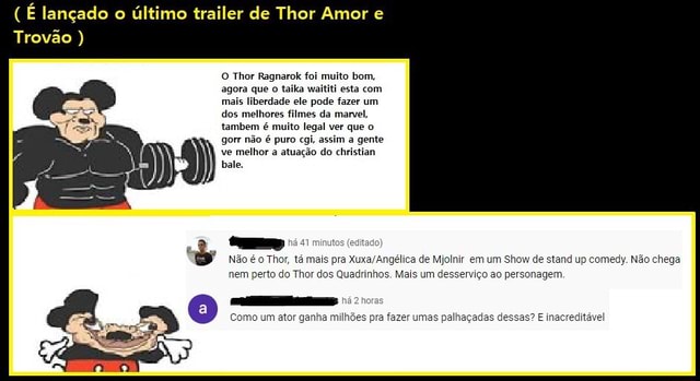 Lan Ado O Ltimo Trailer De Thor Amor E Trov O O Thor Ragnarok