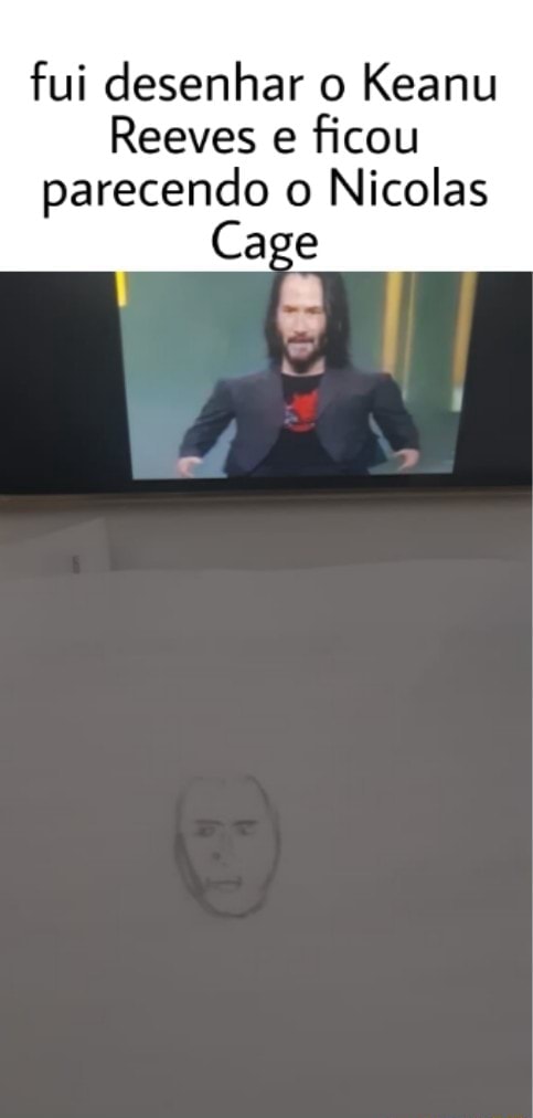 Fui Desenhar O Keanu Reeves E Ficou Parecendo O Nicolas Cage