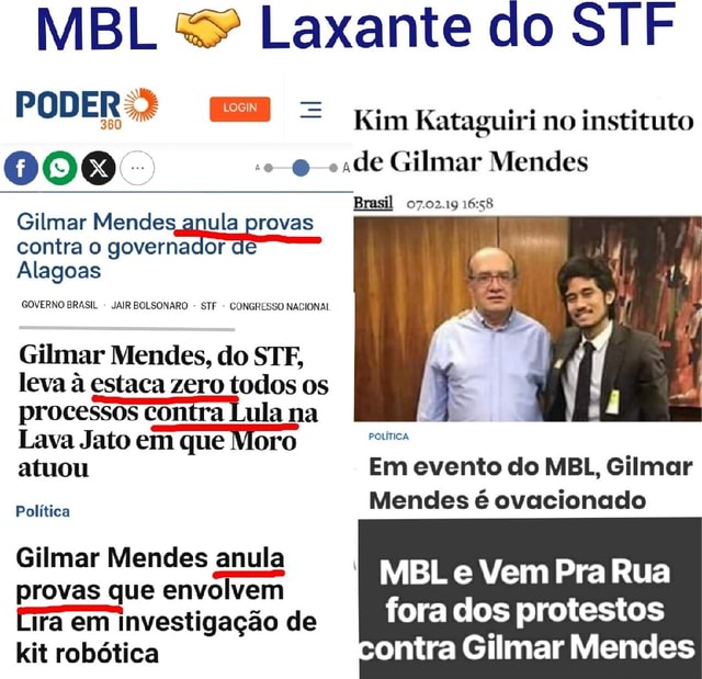 Mbl Laxante Do Stf Poder Kim Kataguiri No Instituto De Gilmar