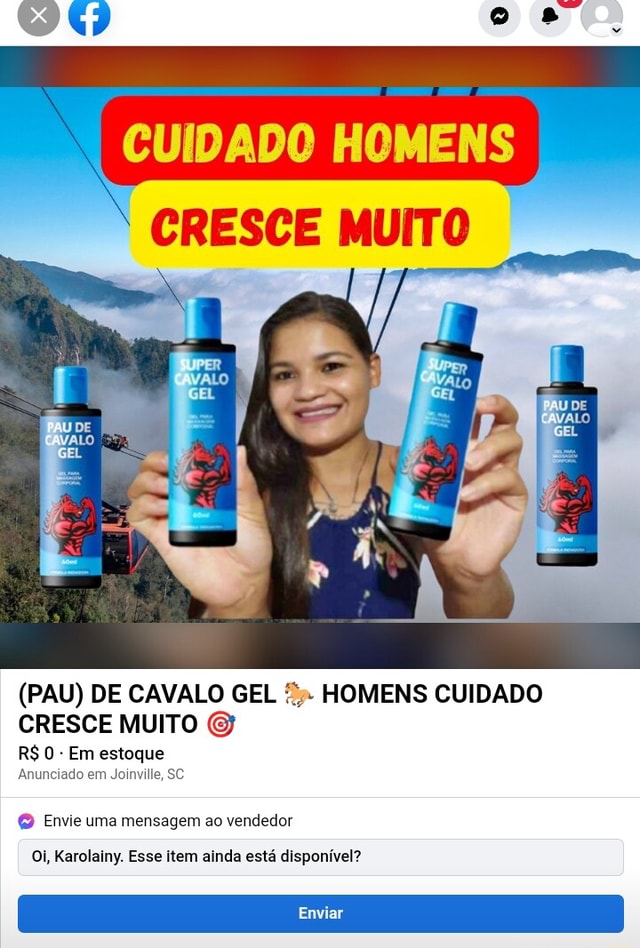 CUIDADO I PAU DE CAVALO GEL HOMENS CUIDADO CRESCE MUITO R Em