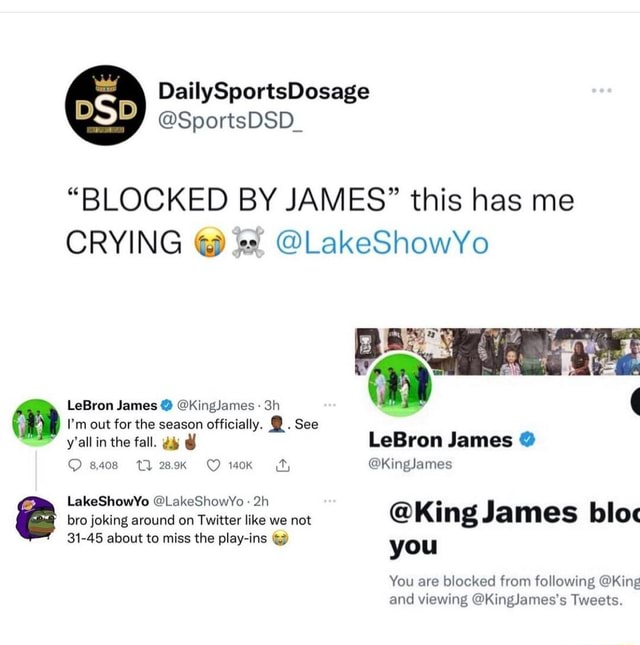 Blocked By James This Has Me Crying Lakeshowyo Lebron James