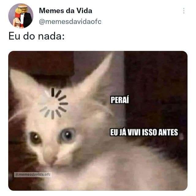 Memes da Vida Gmemesdavidaofe Eu do nada PERAÍ EU JÁ VIVI ISSO ANTES