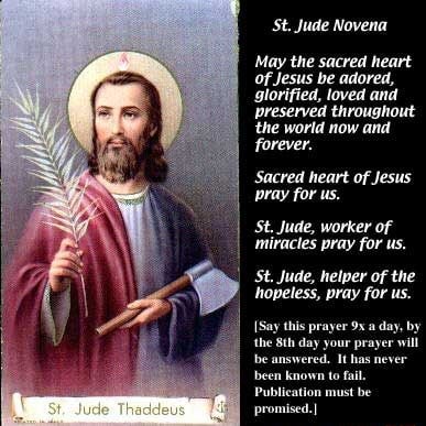 St Jude Novena May The Sacred Heart Of Jesus Be Adored Glorified