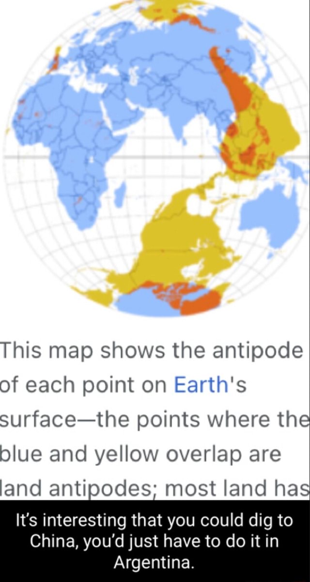 This Map Shows The Antipode Of Each Point On Earth S Surface The Points