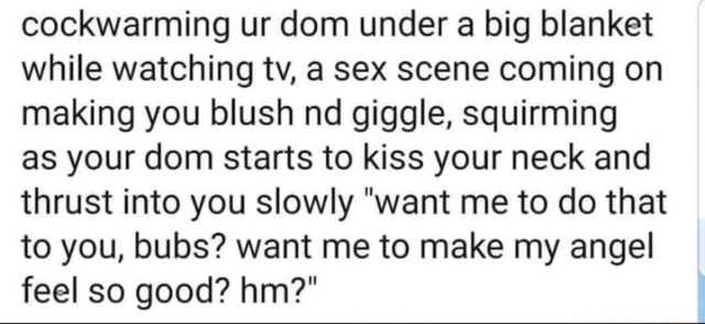 Cockwarming Ur Dom Under A Big Blanket While Watching Tv A Sex Scene