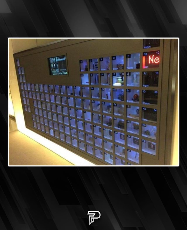 Bill Gates Has A Wall With The Periodic Table Complete With Actual