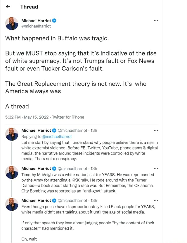 Thread Michael Harriot Michaelharriot What Happened In Buffalo Was