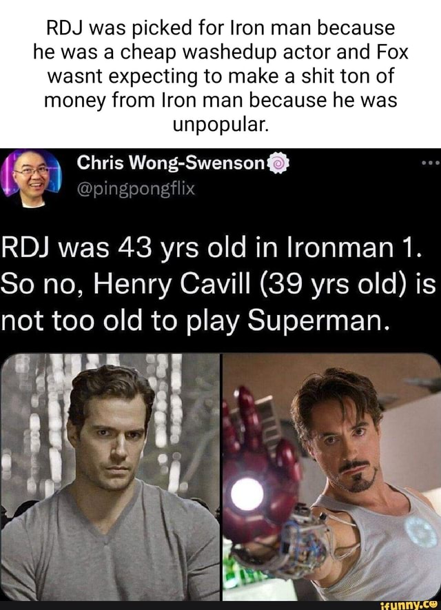 RDJ Was Picked For Iron Man Because He Was A Cheap Washedup Actor And