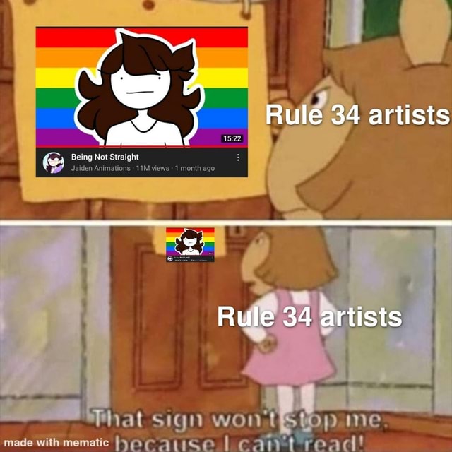 Rule Artists Being Not Straight Jaiden Animations Views Month Ago Rule Artists Hhat Sign