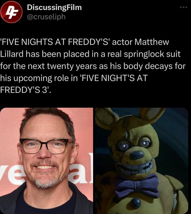 Five Nights At Freddy S Actor Matthew Lillard Has Been Placed In A