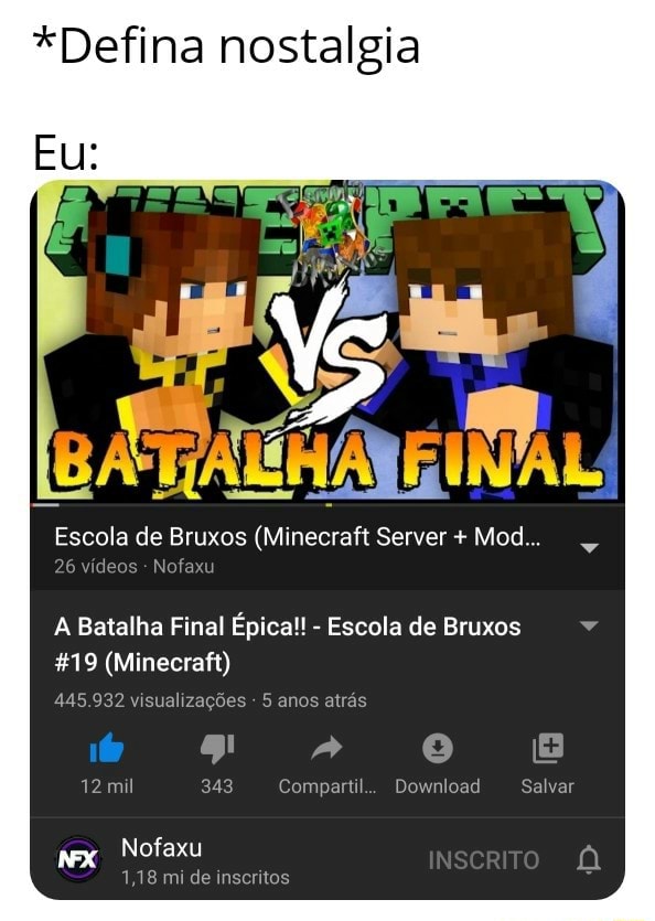 Defina Nostalgia Eu Enval Escola De Bruxos Minecraft Server Mod