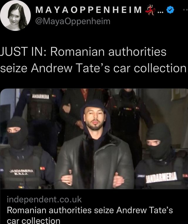 Just In Romanian Authorities Seize Andrew Tate S Car Collection I Fe