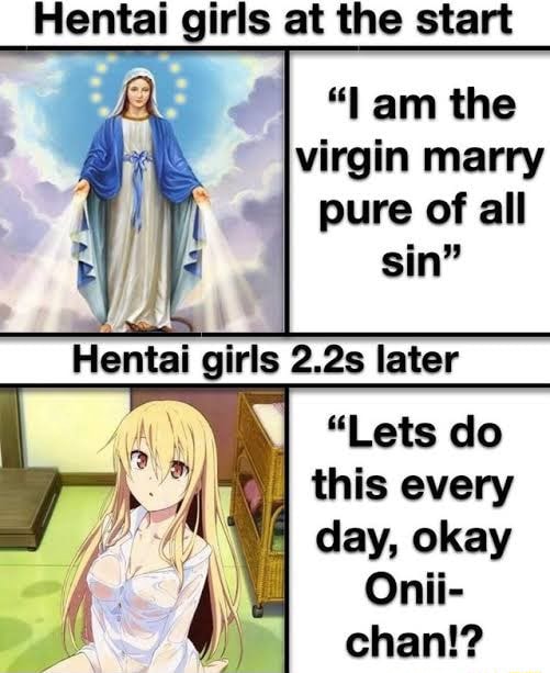 Hentai Girls At The Start I Lam The Virgin Marry Pure Of All Sin