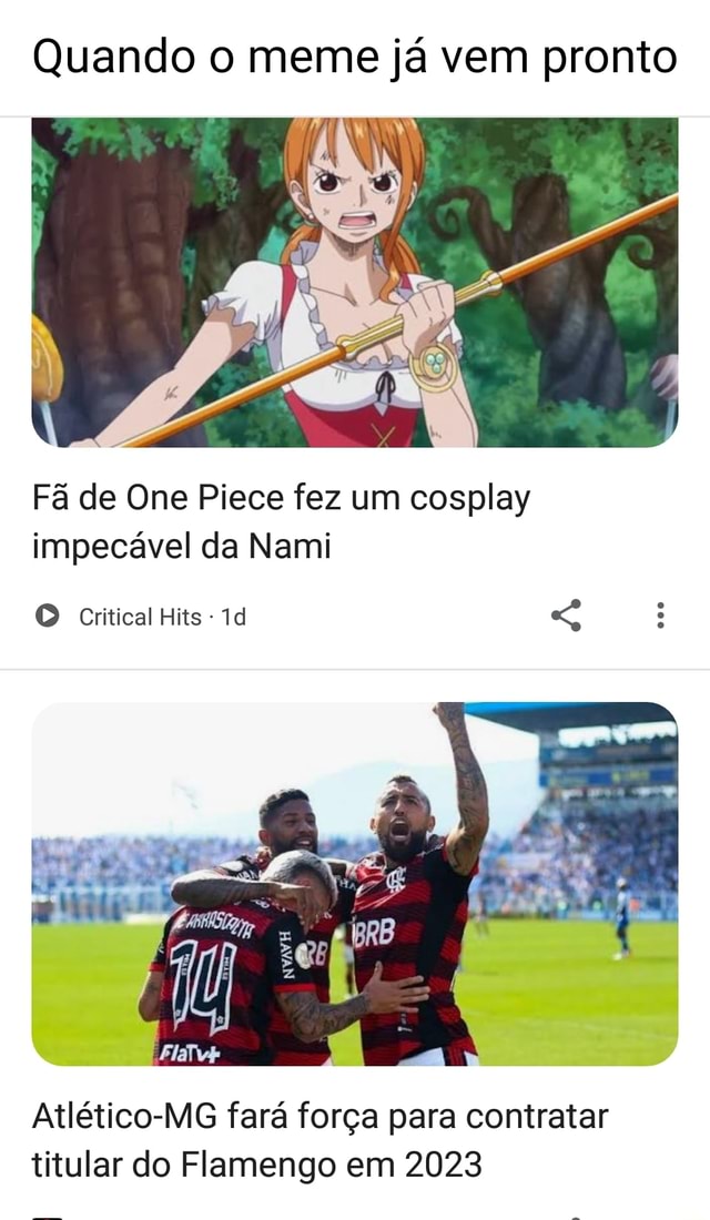 Quando O Meme J Vem Pronto F De One Piece Fez Um Cosplay Impec Vel Da