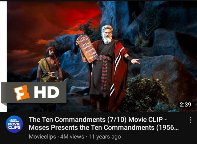 CL Am The Ten Commandments Movie CLIP Moses Presents The Ten