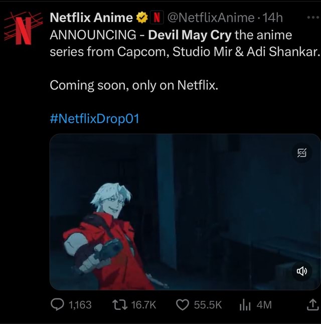 Netflix Anime NetflixAnime ANNOUNCING Devil May Cry The Anime