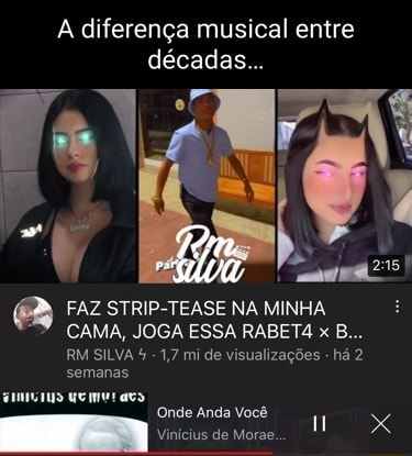 A Diferen A Musical Entre D Cadas Faz Strip Tease Na Minha Cama