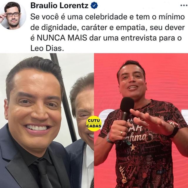 Braulio Lorentz Se você é uma celebridade e tem o mínimo de dignidade