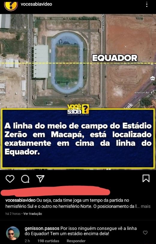 Equador A Linha Do Meio De Campo Do Est Dio Zer O Em Macap Est