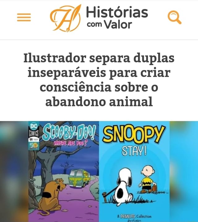 Ff Historias Q Valor Ilustrador Separa Duplas Inseparaveis Para