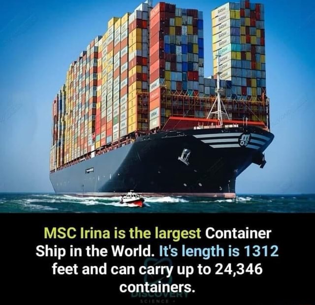 MSC Irina Is The Largest Container Ship In The World It S Length Is