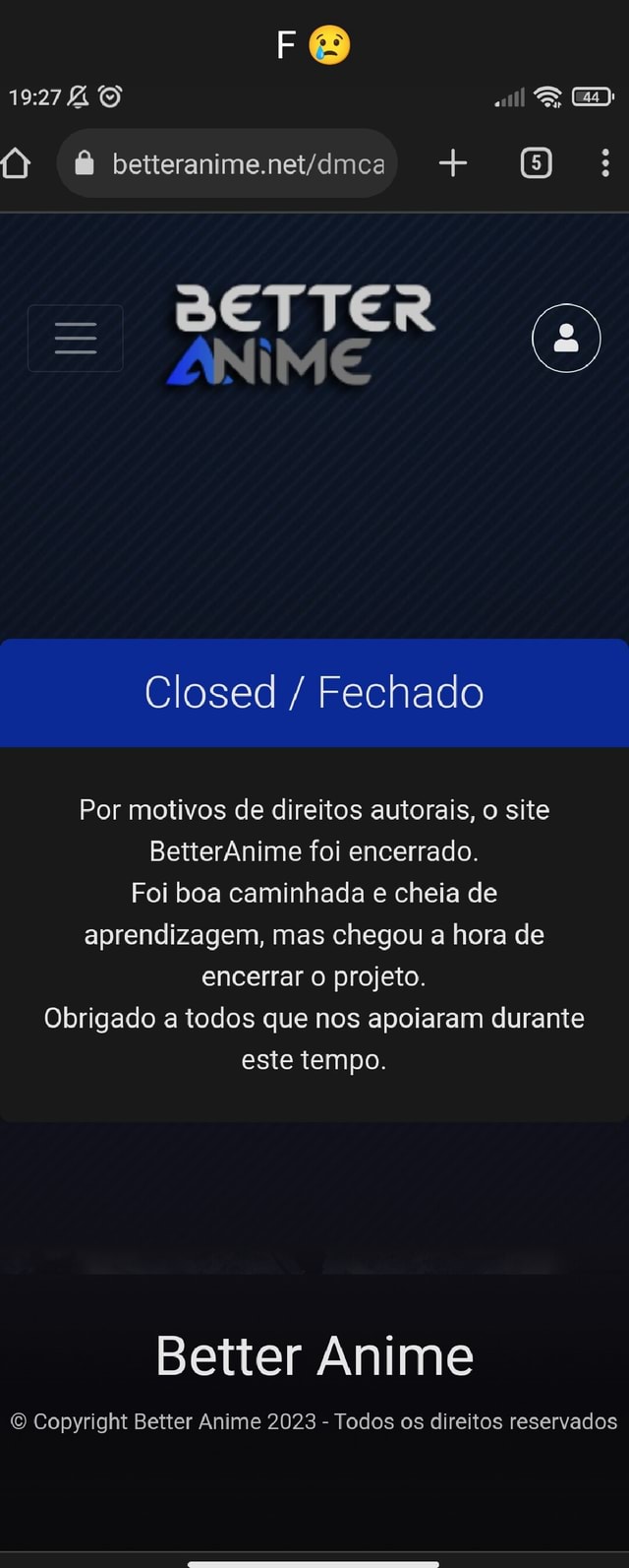 Fê BETTER NiME O Closed Fechado Por motivos de direitos autorais o