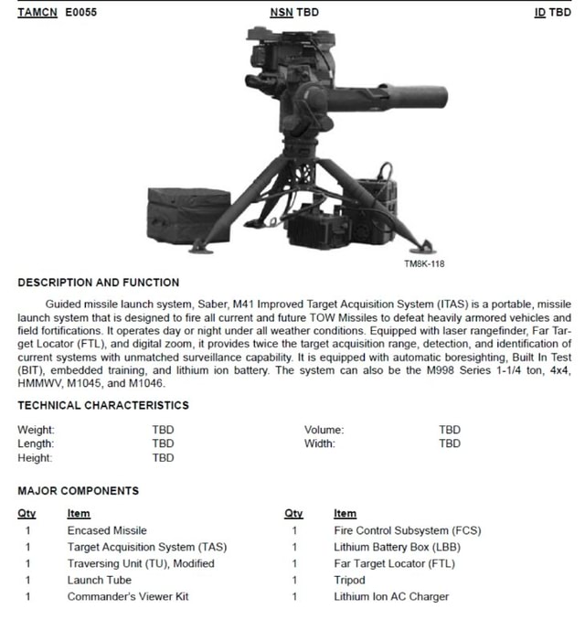 Erro Guided Missile Launch System Saber M Improved Target