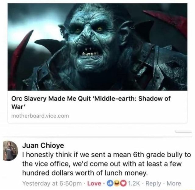 Orc Slavery Made Me Quit Middle Earth Shadow Of War Juan Chioye I