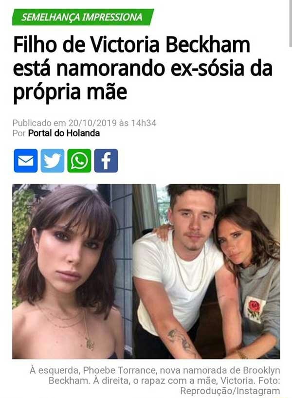 Semelhan A Filho De Victoria Beckham Est Namorando Ex S Sia Da Pr Pria