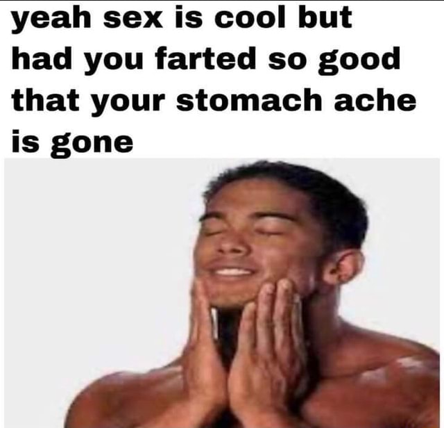 Yeah Sex Is Cool But Had You Farted So Good That Your Stomach Ache Is