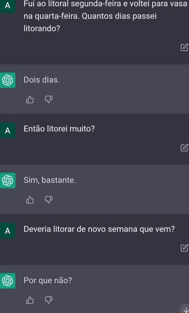 Fui Ao Litoral Segunda Feira E Voltei Para Vasa Na Quarta Feira