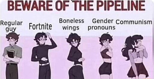 BEWARE OF THE PIPELINE Boneless Gender Communism Fortnite Wings