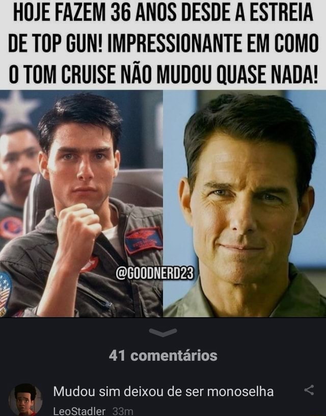 Hoje Fazem Anos Desde Estreia De Top Gun Impressionante Em Como Tom