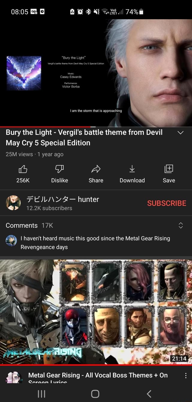 Bury The Light Vergi S Battle Theme From Devil May Cry Special