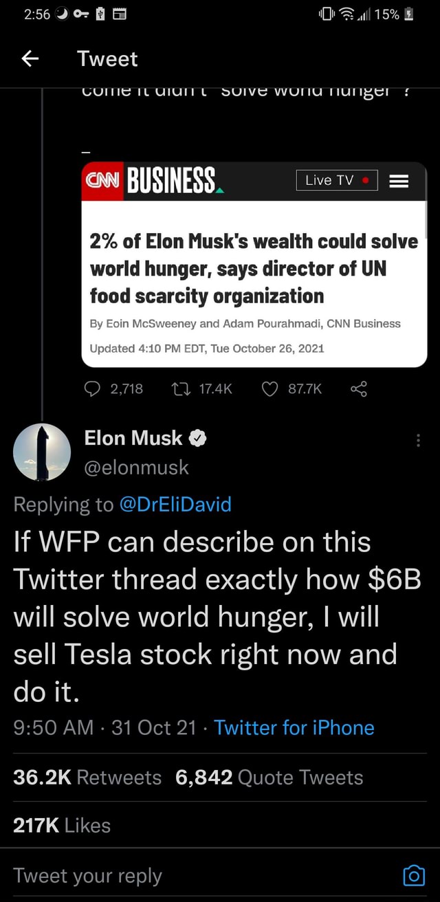 15 CUITIC IL SUIVE BUSINESS Tweet 2 Of Elon Musk S Wealth Could Solve