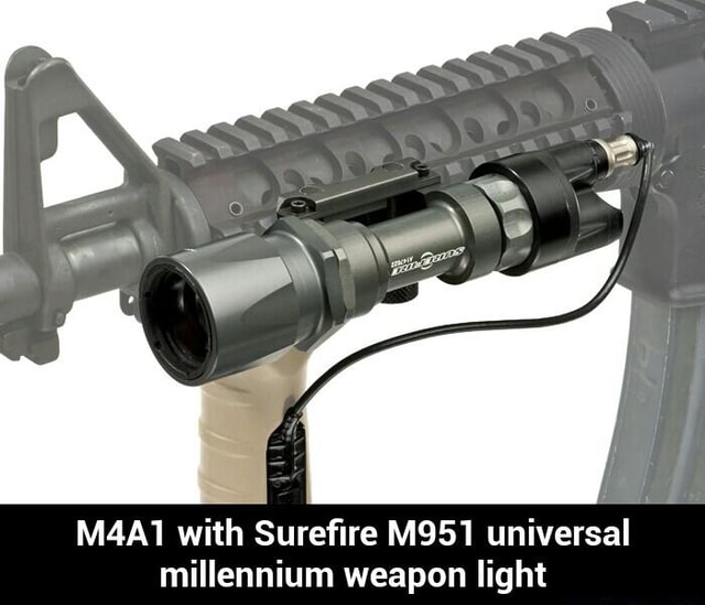 M4A1 with Sureﬁre M951 universal millennium weapon light M4A1 with