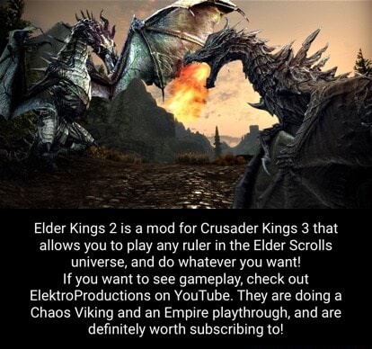 Elder Kings 2 Is A Mod For Crusader Kings 3 That Allows You To Play Any