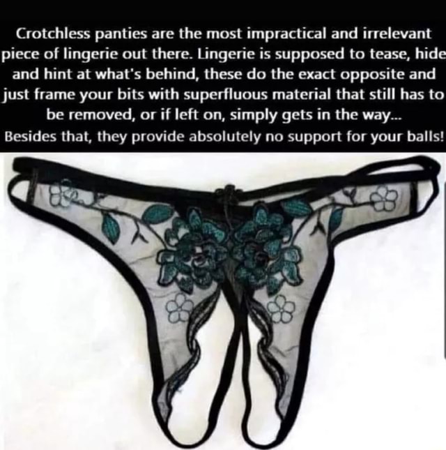 Women Wearing Crotchless Panties