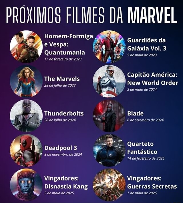 PRÓXIMOS FILMES DA MARVEL Homem Formiga e Vespa Quantumania 17 de