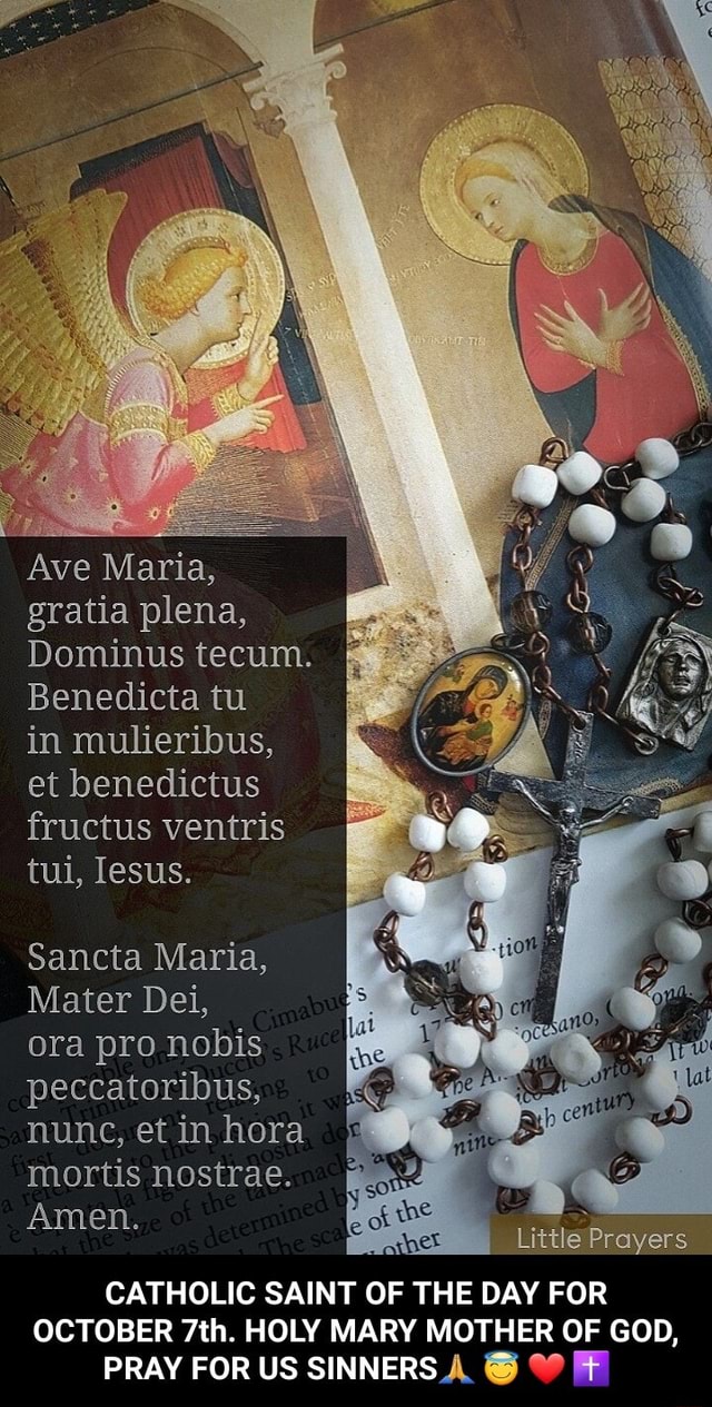 Ave Maria Gratia Plena Dominus Tecum Benedicta Tu In Mulieribus Et