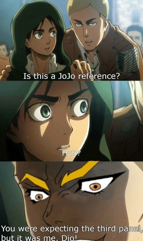 Is This A JoJo Reference You Were Expecting The Third Panel But It